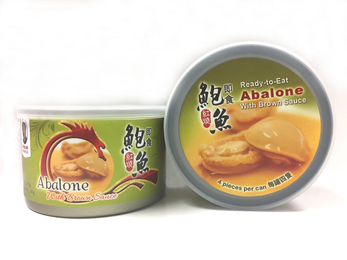 Haikui Ready-To-Eat Abalone with Brown Sauce (4pc/can) 海魁牌即食紅燒鮑魚4隻裝